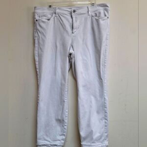 J.Jill Denim White Jeans Sz.16 Slim Ankle Authentic Fit Casual